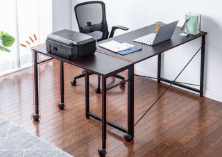 サンワサプライ、既存のデスクをL字にしたりロングにしたりできる「サブデスク」発売