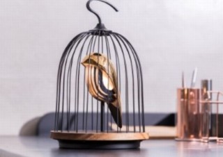 カゴの中の鳥が部屋を照らし、音楽も聞かせてくれる「鳥かごの照明スピーカー」発売、ヴィレヴァンから