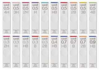 三菱鉛筆、シャープ替芯「uni」が細書きから太書きまで対応する全20種類に