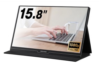 グリーンハウス、15.8型のモバイルディスプレイ「GH-LCU16B-BK」を発売
