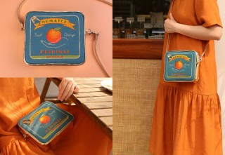 ピンコイ、SNSで7万件越えのいいねを集めた缶詰ポシェットポーチより「みかん缶」を発売