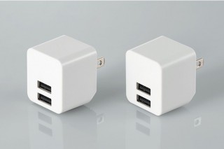 エレコム、2.4A出力対応で2ポート搭載のAC充電器の“2個セット”を発売