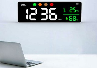 MEDIK、USB充電式で温度や湿度も表示できる壁掛けCO2メーターを発売