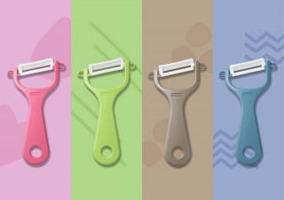 京セラ、キッチンをカラフルに彩るセラミック刃のピーラーとスライサーを発売