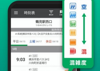 ナビタイムジャパン、これから乗るバスの混雑レベルがわかる「バス混雑予測」開始