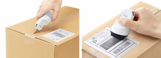 プラス、段ボールを開けて宛名ラベルを隠せる「ローラーケシポン 箱用オープナー」を発売