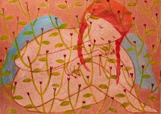 若手作家・やましたあつこ氏が銀座蔦屋書店のアートエディション売場前で新作を展示