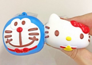 ヴィレヴァン、ドラえもんとハローキティがくっ付いた「もちもちフィギュア」発売