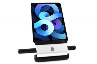 エリーゼジャパン、自由に角度がセットできるアルミ製のiPad用スタンドを発売