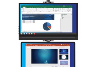 ノジマ、ノートPCと組み合わせて縦2画面で使えるモバイルディスプレイ用のスタンドを発売