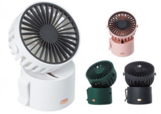 アイキューラボ、手のひらサイズのネックストラップ付きポータブルファンを発売