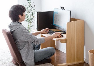 サンワサプライ、天板高さを6段階で調整できる木製ローデスクを発売