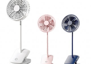 アイキューラボ、デスクや車のシートなどに取り付けられるクリップ付きの扇風機を発売