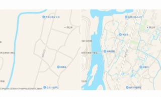 Yahoo! MAP、山奥の地域や離島などでも道路や建物の細かい形を表示へ