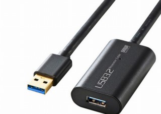 サンワサプライ、USB3.2 Gen1信号を5m延長できる「アクティブリピーターケーブル」発売