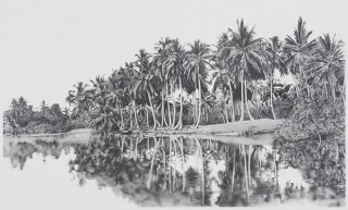 タイルやグラファイトを用いた新作が発表されるカルロス・ロロン氏の個展「Future Reminisce」