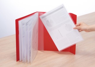 キングジム、複数のクリアファイルを冊子状にまとめる「ホルサック クリアーホルダーファイル」を発売