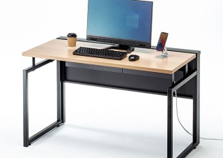 サンワサプライ、テレワークにも便利なケーブル配線機能付きのデスクシリーズを発売