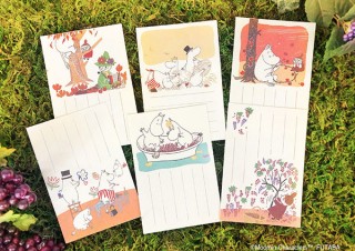 郵便局物販、秋のデザイン「伊予和紙 季節のムーミンはがき秋柄」を発売