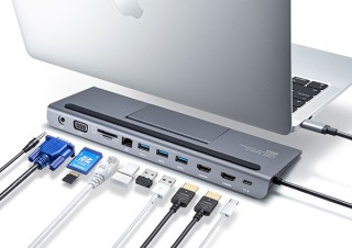 サンワサプライ、Type-C接続のドッキングステーション「USB-CVDK8」を発売