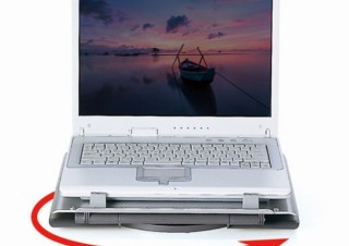 ノートPCを見やすい角度に調節し回転もできる「ノートパソコンスタンド」発売