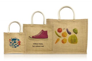 イメージ・マジック、オリジナルプリントを楽しめる「ジュートスクエアトートバッグ」を発売