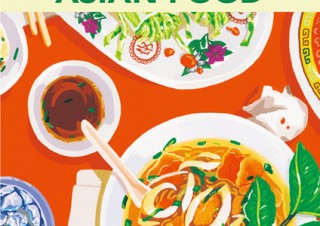 日本・台湾・香港・韓国から60名の画家が参加している「食のイラストレーション展」