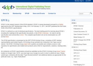 米IDPFがEPUB 3のドラフト版を公開