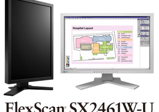 色覚シミュレーション機能搭載の24.1型ワイド液晶モニタ