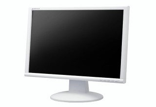 19型ワイド液晶ディスプレイにホワイトモデル