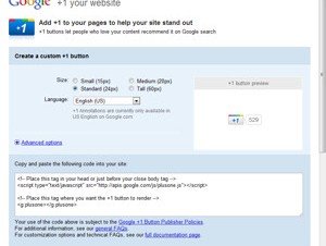 Google、Webサイトを推薦する「+1」ボタンのコードを一般サイト向けに公開