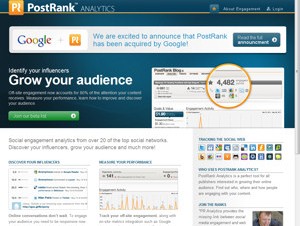 ソーシャル解析サービスを提供するカナダのPostRank、Googleによる同社の買収を発表