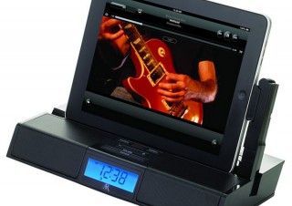 フォースメディア、Acoustic ResearchのiPad/iPhone用アラームクロックスピーカー