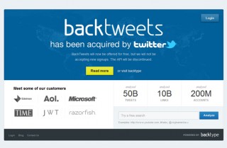 Twitter、ツイート内容解析サービス会社のBackTypeを買収