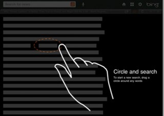 Microsoft、指で言葉を囲むだけで検索できる「Bing for iPad」の新版を米国で公開