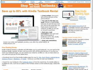 Amazon、学生に向けた教科書の電子書籍レンタルサービス「Kindle Textbook Rental」