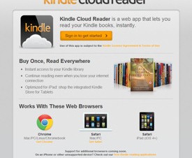米Amazon、ChromeやiPadのSafariに対応したWebアプリ「Kindle Cloud Reader」