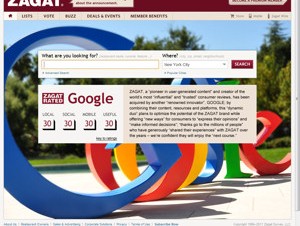 Google、レストランガイドで知られるZagat Surveyを買収