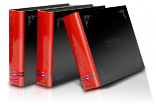 百科事典風デザインの外付けハードディスクケース