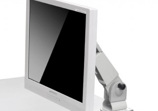 耐震用液晶ディスプレイとアームの地震対策モデル