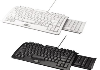 グリーンハウス、テンキーを収納できるアーチ形状のキーボードを発売