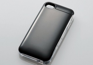 エレコム、iPhone4S/4に対応するケース一体型のバッテリーを発売