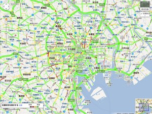グーグル、Googleマップに日本全国の渋滞情報を見られる「交通状況」を追加