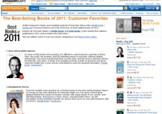 Amazon.comが2011年ベストセラー本を発表、1位は「Steve Jobs」