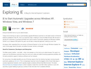 Microsoft、「Internet Explorer」の自動アップデート機能を発表