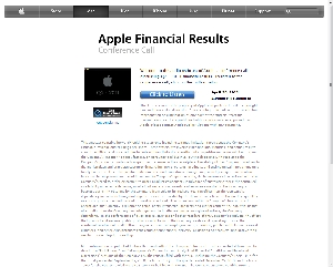 Webcastによる決算発表