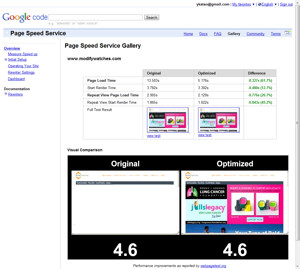 「Page Speed Service Gallery」