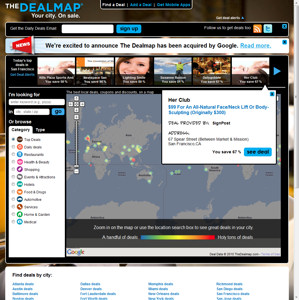 The DealmapのWebサイト