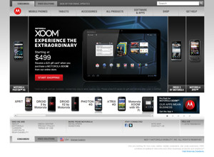 Motorola MobilityのWebサイト