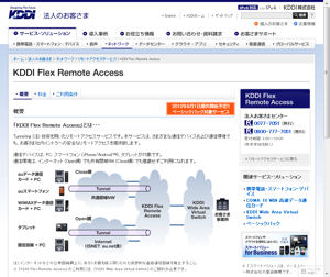 「KDDI Flex Remote Access」